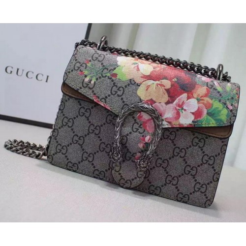 Borsa a tracolla mini Gucci Dionysus Blooms 421970 Marrone
