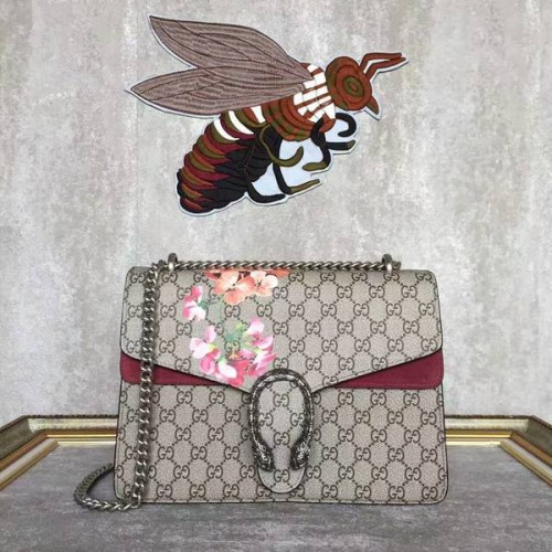 Borsa a tracolla in tela Gucci Dionysus GG 403348 Vino