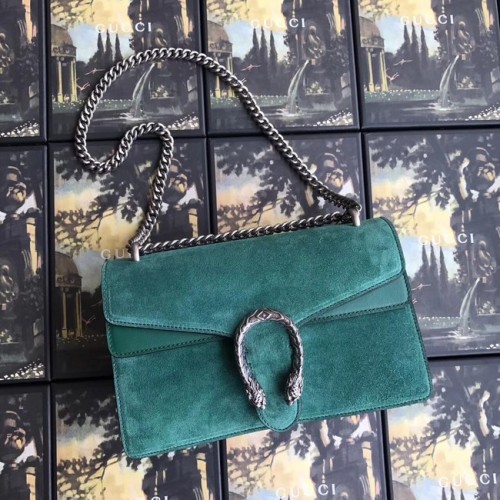 Gucci Dionysus GG Original Borsa a tracolla scamosciata 400249 verde