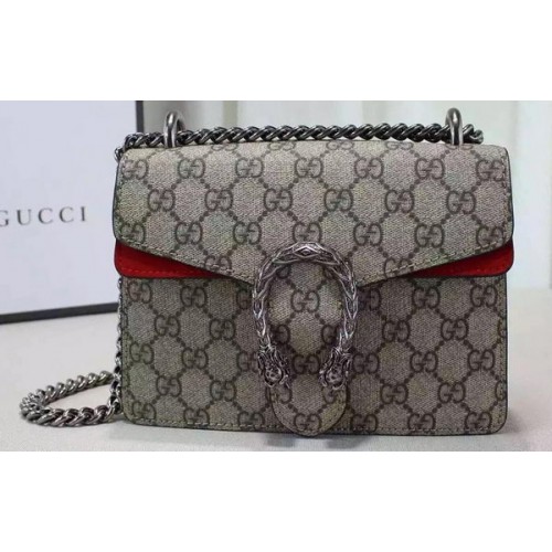 Borsa a tracolla Gucci Dionysus GG Supreme 421970 rossa