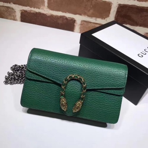 Borsa Gucci Super mini in pelle Dionysus 476432 Verde