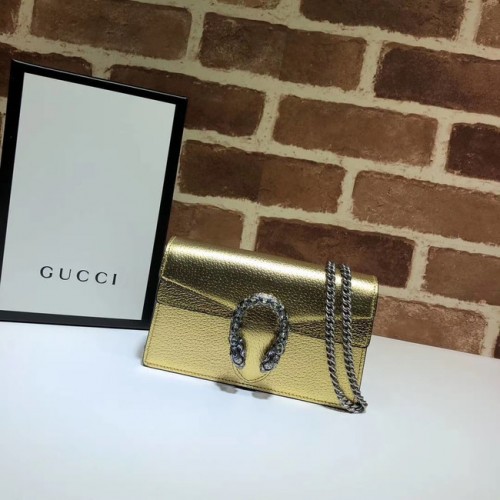 Borsa Gucci Super mini in pelle Dionysus 476432 oro