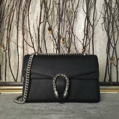 Borsa a tracolla media modello Gucci Dionysus Lichee 400249 nera