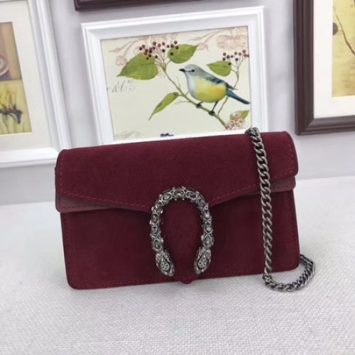 Borsa Gucci Dionysus Velvet Super mini 476432 Rossa
