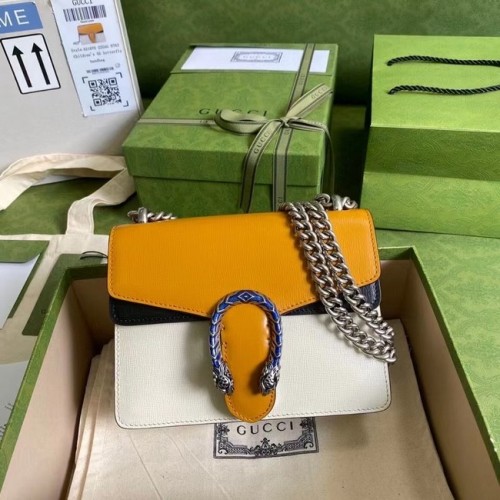 Borsa mini Gucci Dionysus 421970 Arancio bruciato e bianco