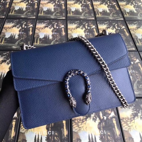 Borsa a tracolla piccola Gucci Dionysus 400249 blu