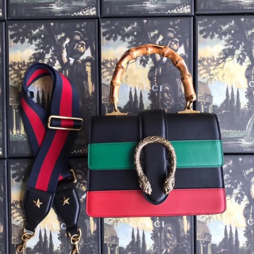 Borsa piccola Gucci Dionysus 523367 nera&rossa&verde