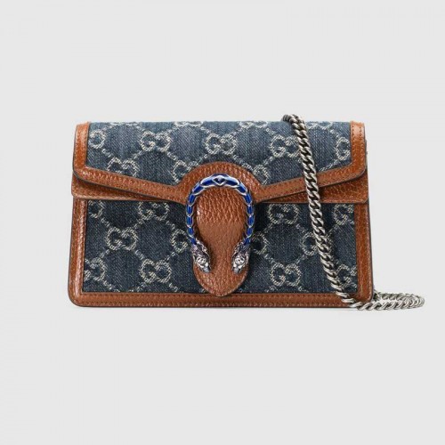 Borsa Gucci Dionysus super mini 476432 Blu scuro