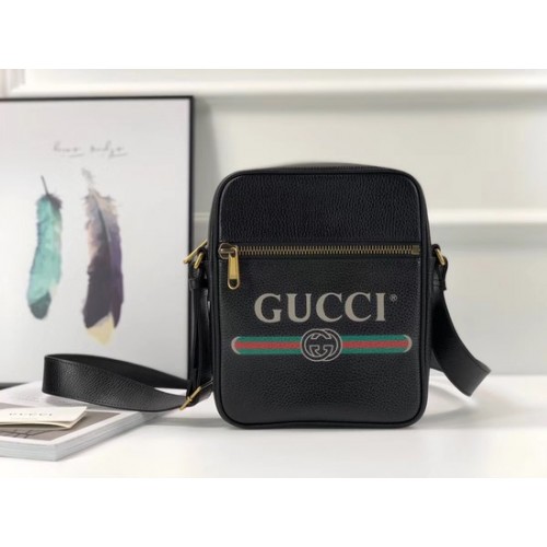 Borse a tracolla in pelle di vitello GG Gucci 523691 nere