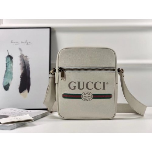 Borse a tracolla in pelle di vitello Gucci GG 523691 bianche