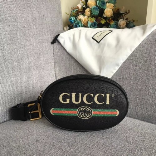 Marsupio in pelle di vitello GG Gucci 476434 nero