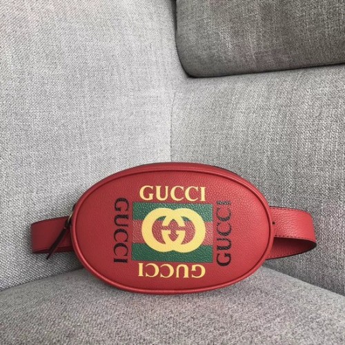 Marsupio in pelle di vitello GG Gucci 476434 rosso