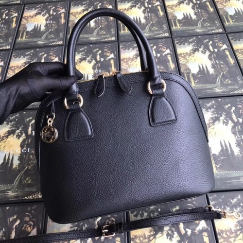 Borsa tote in pelle GG Gucci 449662 nera