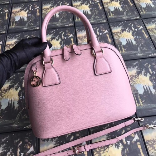 Borsa tote in pelle GG Gucci 449662 rosa