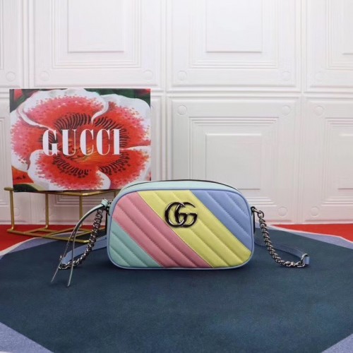 Borsa a tracolla Gucci GG Marmont Matelasse 447632 Multicolore