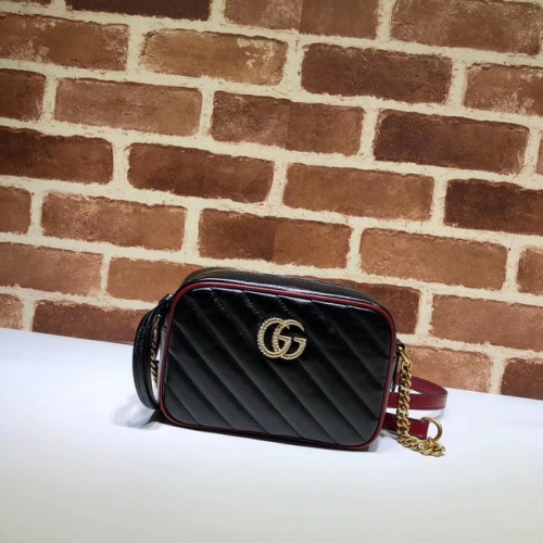 Borsa mini Gucci GG Marmont Matelasse 448065 nera