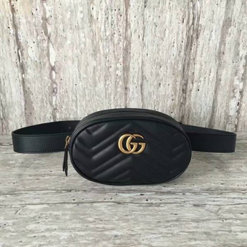Borsa in pelle trapuntata Gucci GG Marmont 476434 nera
