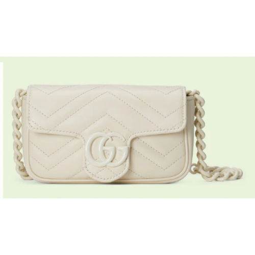 Marsupio Gucci GG Marmont 699757 bianco