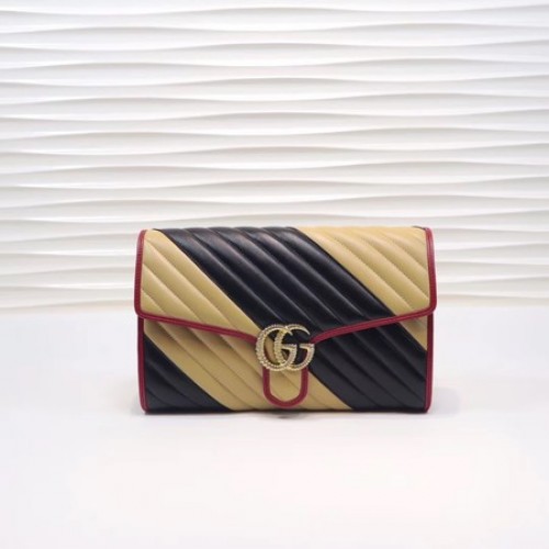 Pochette Gucci GG Marmont 498079 nero&albicocca