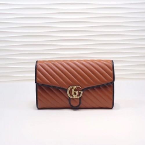 Pochette Gucci GG Marmont 498079 marrone