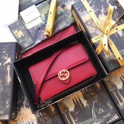 Borsa a tracolla Gucci GG Marmont 510314 rossa