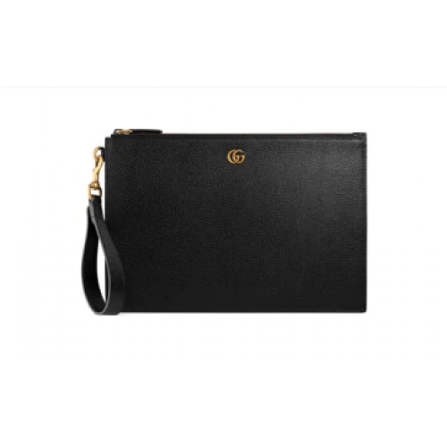 Marsupio in pelle Gucci GG Marmont 475317 nero