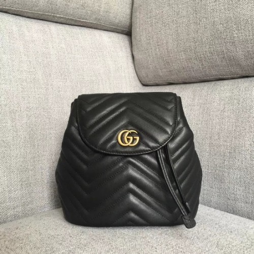 Zaino matelasse Gucci GG Marmont 528129 Nero