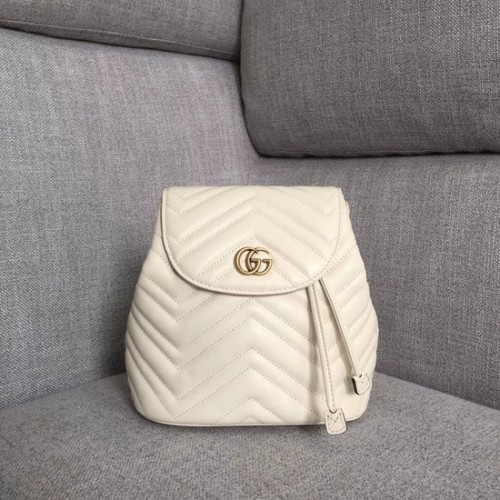 Zaino Gucci GG Marmont matelasse 528129 bianco