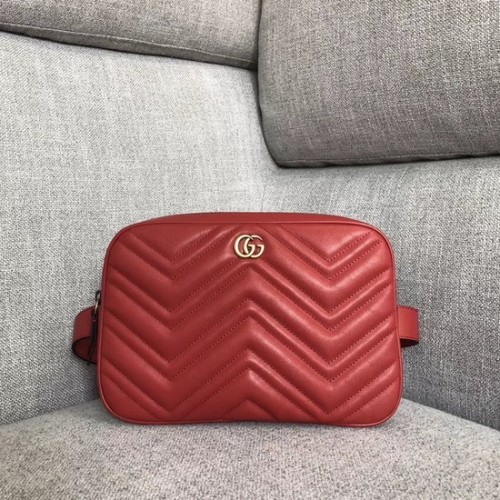 Marsupio Gucci GG Marmont matelasse 523380 rosso