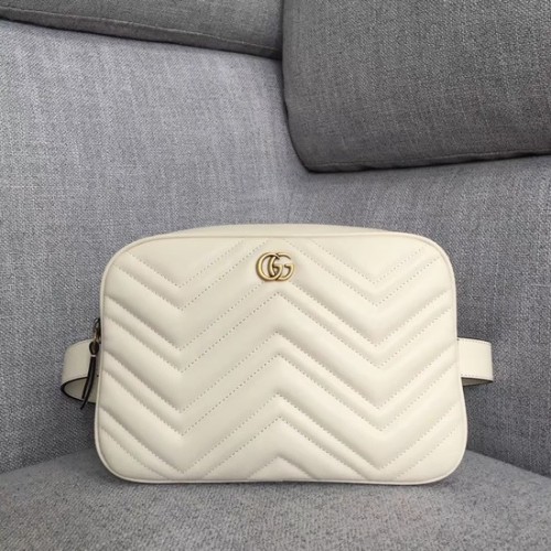 Marsupio Gucci GG Marmont matelasse 523380 bianco