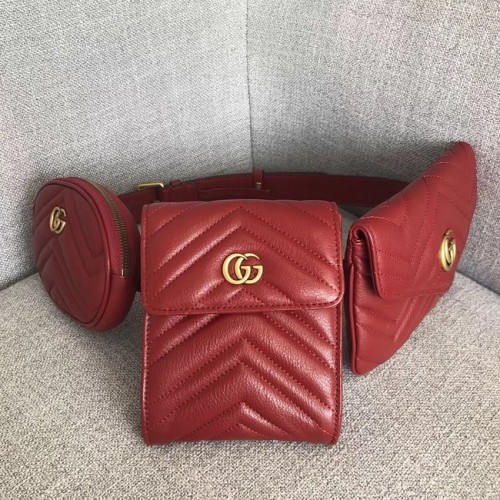 Marsupio Gucci GG Marmont matelasse 524597 rosso