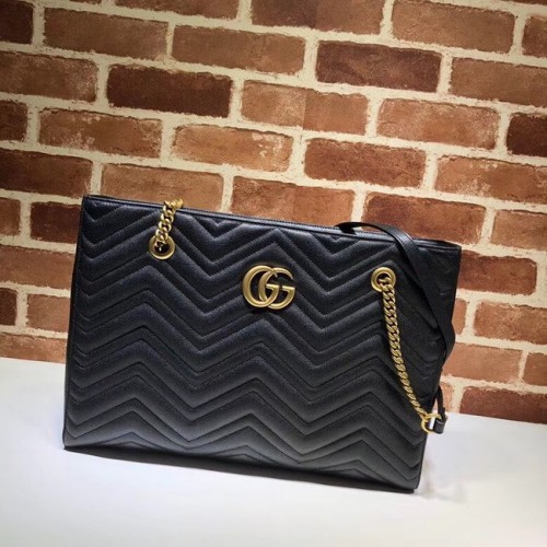 Borsa a mano media Gucci GG Marmont matelasse 524578 nera