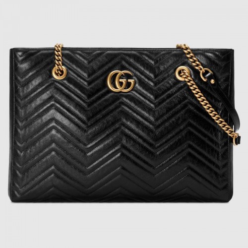 Borsa a mano media Gucci GG Marmont matelasse 524578 nera