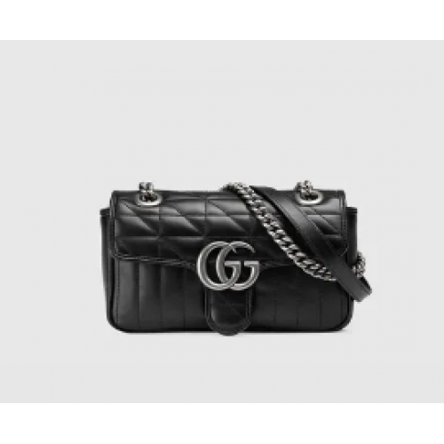 Borsa mini matelasse Gucci GG Marmont 446744 nera