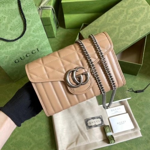 Borsa mini matelasse Gucci GG Marmont 474575 Rosa beige