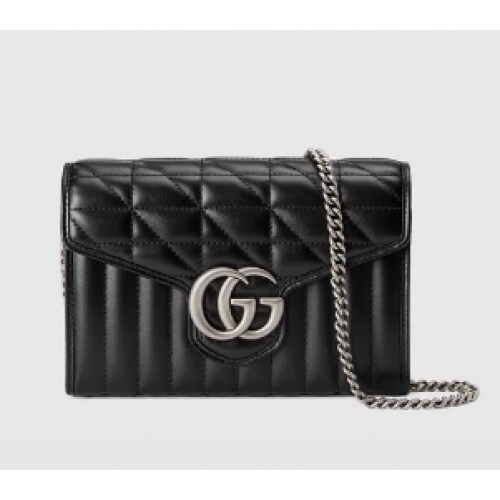 Borsa mini matelasse Gucci GG Marmont 474575 nera