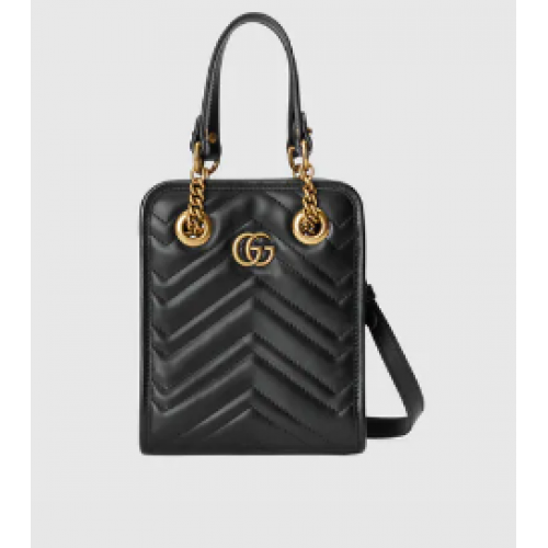 Borsa mini matelasse Gucci GG Marmont 696123 nera