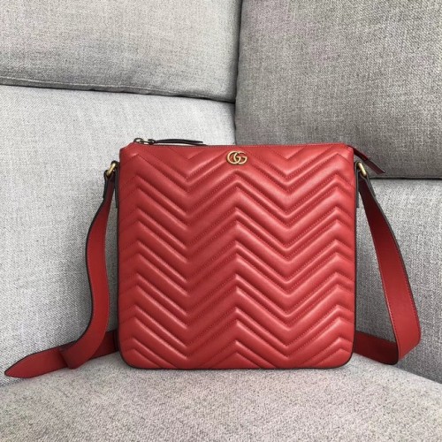 Borsa a tracolla Gucci GG Marmont 523369 rossa