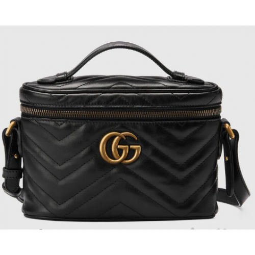 Borsa mini Gucci GG Marmont 672253 nera