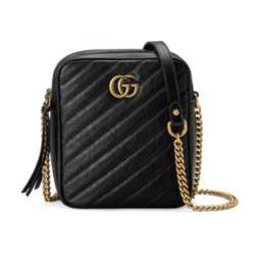 Borsa a tracolla mini Gucci GG Marmont 550155 NERA