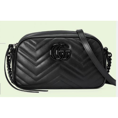 Borsa a tracolla piccola Gucci GG Marmont 447632 nera