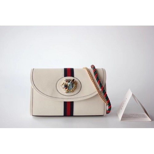 Borsa a tracolla piccola Gucci GG Marmont 570145 bianca