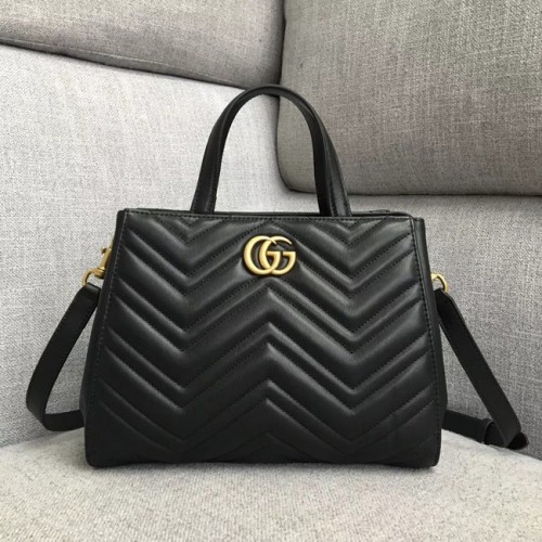Borsa a mano piccola Gucci GG Marmont 448054 nera