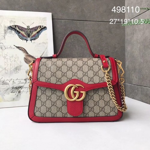 Borsa a mano piccola Gucci GG Marmont 498110 rossa