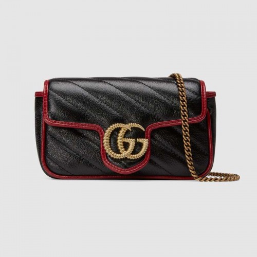 Borsa super mini Gucci GG Marmont 574969 Nera
