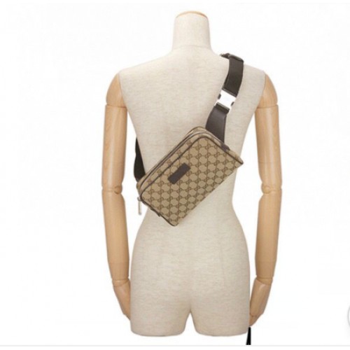 Gucci GG Original Marsupio in pelle GG 449174 Marrone