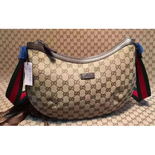 Borsa a tracolla media Gucci GG Plus 181092 Marrone