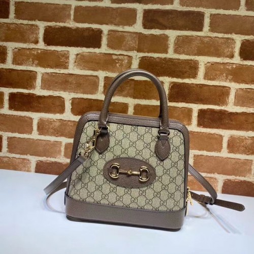 Borsa con manico superiore in tela Gucci GG Supreme 621220 cachi
