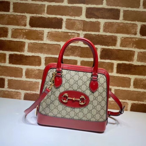 Borsa con manico superiore in tela Gucci GG Supreme 621220 rossa