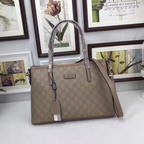 Borsa tote in tela Gucci GG Supreme 353440 Albicocca